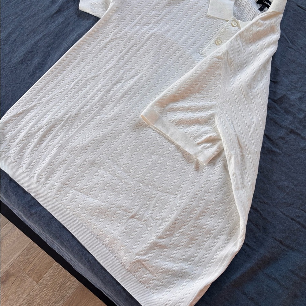 Theory Men's cable knit polo - Picture 4 of 4